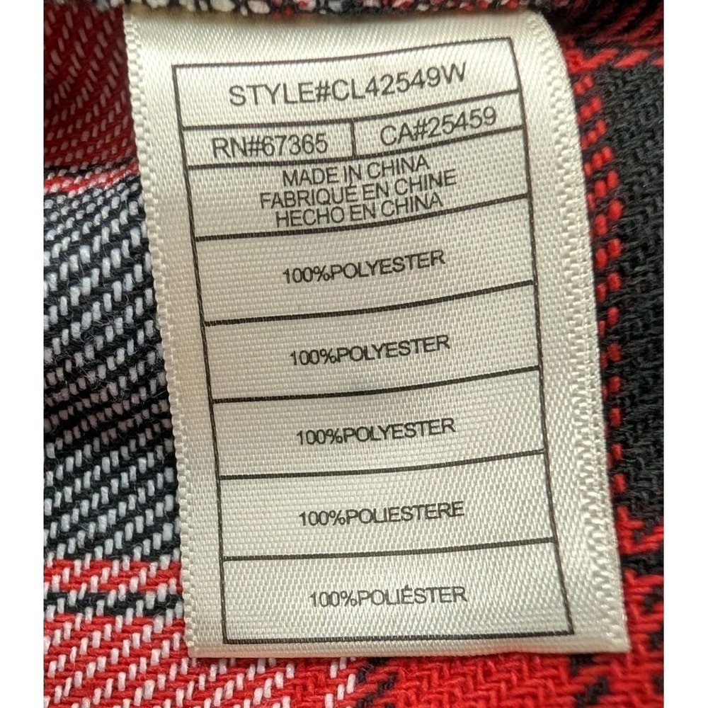 BB Dakota Steve Madden Women's Large Jacket Shirt Flannel Button Front Collar - Picture 5 of 10